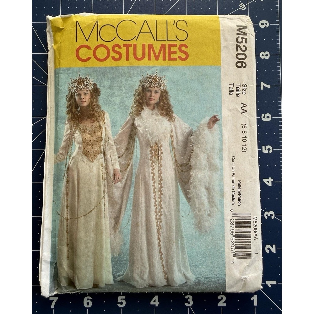 McCall's M5206 Snow Queen Costume Cosplay Halloween Theater Size 6-12 Uncut FF